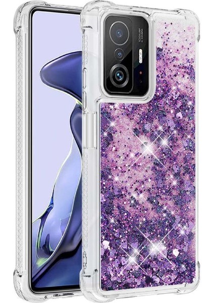 Telefon Kılıfı Için Xiaomi 11T/11T Pro Quicksand Glitter Sparkle Sevimli Tpu (Yurt Dışından)