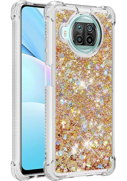 Xiaomi 10T Lite Darbeye Glitter Sparkle Sevimli Sıvı Tpu Için Telefon Kılıfı (Yurt Dışından)