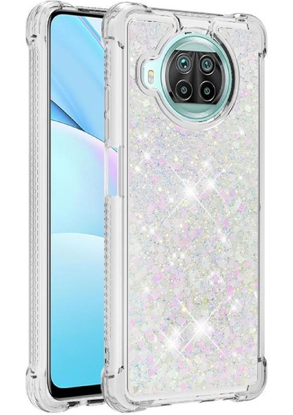 Xiaomi 10T Lite Darbeye Glitter Sparkle Sevimli Sıvı Tpu Için Telefon Kılıfı (Yurt Dışından)