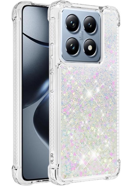 Xiaomi 14T Pro Darbeye Sıvı Akan Tpu Glitter Için Telefon Kılıfı (Yurt Dışından)