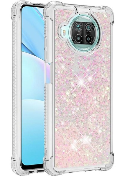 Xiaomi 10T Lite Darbeye Glitter Sparkle Sevimli Sıvı Tpu Için Telefon Kılıfı (Yurt Dışından)