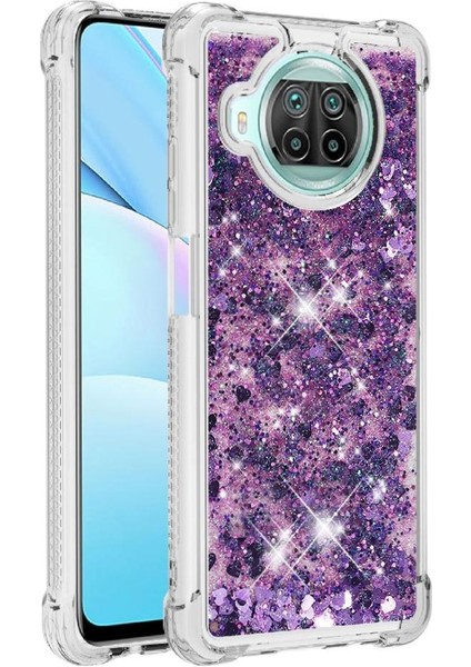 Xiaomi 10T Lite Darbeye Glitter Sparkle Sevimli Sıvı Tpu Için Telefon Kılıfı (Yurt Dışından)