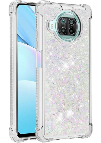 Xiaomi 10T Lite Darbeye Glitter Sparkle Sevimli Sıvı Tpu Için Telefon Kılıfı (Yurt Dışından)