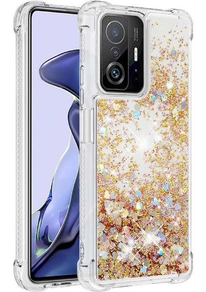 Telefon Kılıfı Için Xiaomi 11T/11T Pro Quicksand Glitter Sparkle Sevimli Tpu (Yurt Dışından)