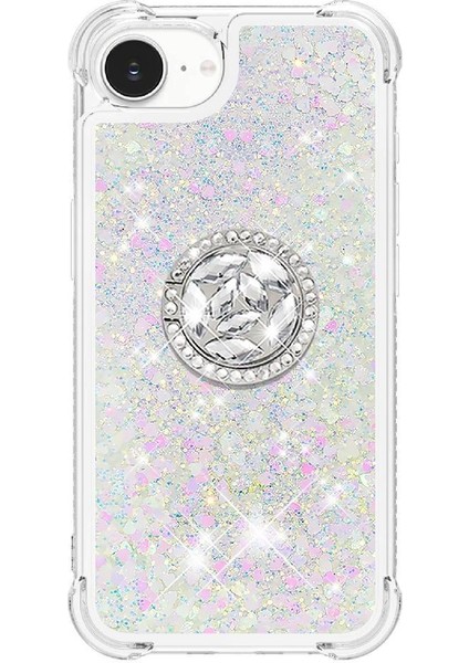 Halka Kickstand Köpüklü Kum Akış Halkası ile IPhone 16E Için Telefon Kılıfı (Yurt Dışından) fırsatları