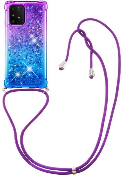 Samsung Galaxy S10 Lite Ayarlanabilir Boyun Kordon Için Quicksand Telefon Kılıfı (Yurt Dışından)