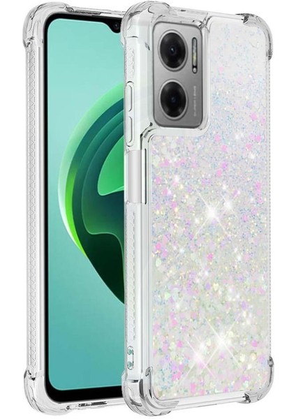 Xiaomi Poco M4 5g Darbeye Glitter Sparkle Sevimli Quicksand Için Telefon Kılıfı (Yurt Dışından)