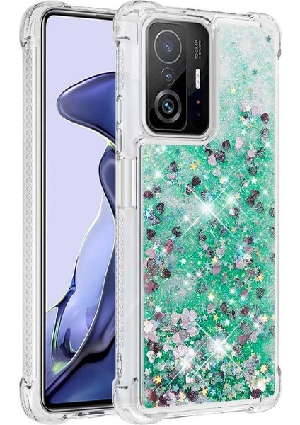 Telefon Kılıfı Için Xiaomi 11T/11T Pro Quicksand Glitter Sparkle Sevimli Tpu (Yurt Dışından)