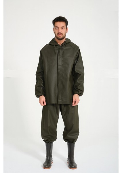 Yerli Balıkçı Haki Takım Yağmurluk - Su Geçirmez - Avcı - Balıkçı - Sulama - Çiftçi - Pvc fiyatları