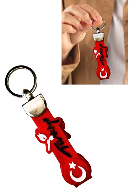 Türk Bayrak'lı Silikon Araç Oto Anahtarlık | Türk Bayrak'lı Ayyıldızlı Araba Anahtarlığı fiyatları