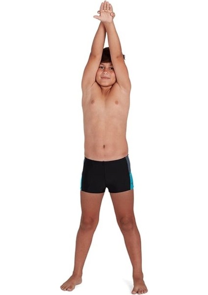 Dive Erkek Çocuk Yüzücü Mayo Siyah-Mavi - 11-12 Yaş modelleri