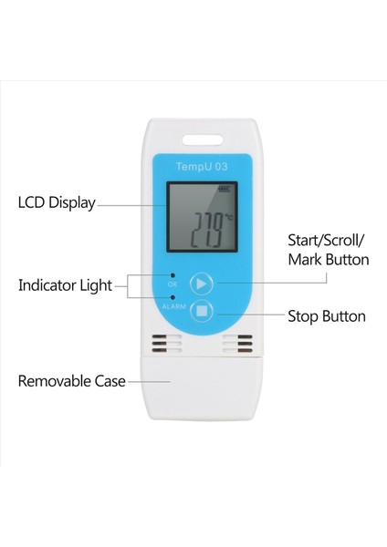 2x Tempu 03 USB Sıcaklık Nem Veri Logger Yeniden Kullanılabilir Rh Temp Datalogger Recorder Nemlendirici Kayıt Ölçer (Yurt Dışından) fiyatları