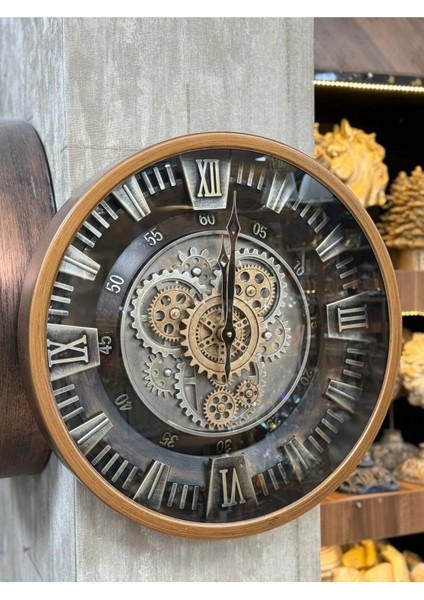 Sessiz Çarklı Metal Saat 50 cm