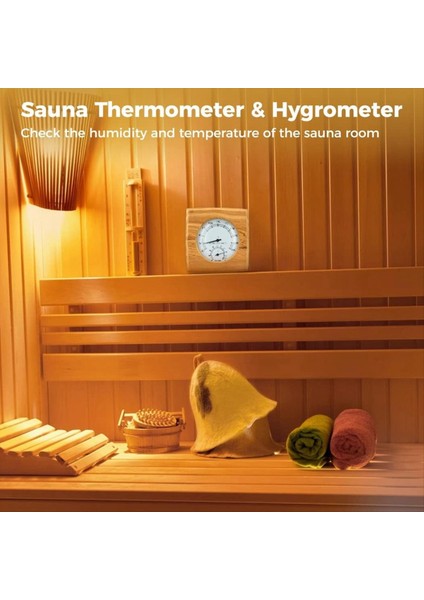 Ahşap Sauna Higrotermografi Sauna Termometresi ve Higrometre Iç Mekan Nem Sıcaklığı Ölçüm Sauna Odası (Yurt Dışından) fiyatları