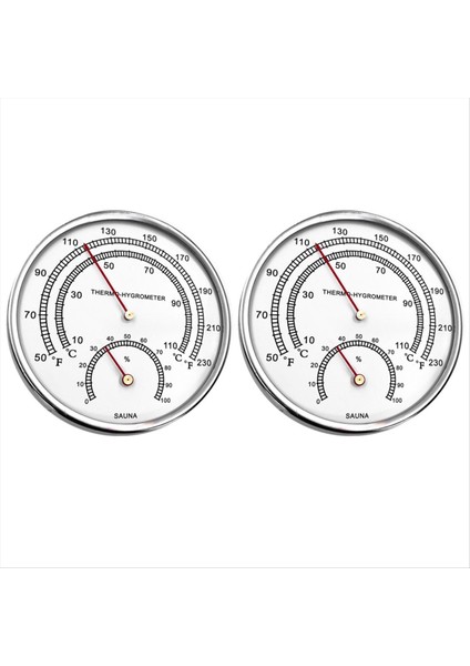 2&#39 De 1 Sauna Oda Termometresi ve Higrometre Sauna Için Katlanabilir Tasarım Otel Banyo Sıcaklık Ölçüsü Aracı (Yurt Dışından)