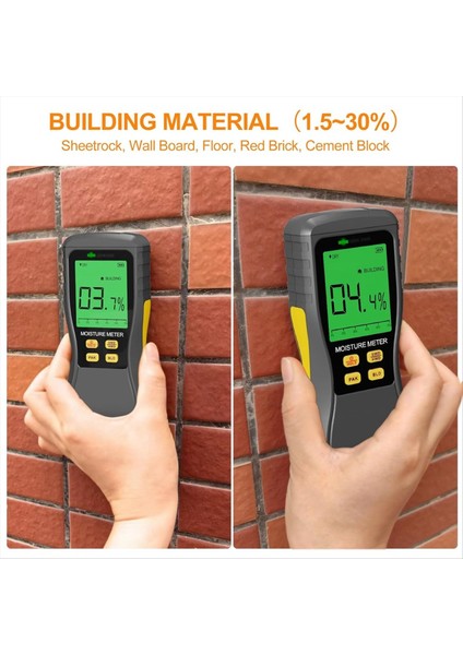 Pimsiz Ahşap Nem Sayaçları Alçıpanda Tahribatsız Nem Tespiti Bina Için Yüksek Nem Içerik Uyarıları (Yurt Dışından) fırsatları