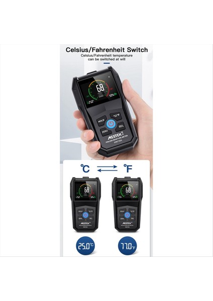 Mestek Tam Açılı Ters Nem Dedektörü Ahşap Nem Sayacı Sıcaklık Nem Algılama Ev Nem Dedektörü (Yurt Dışından) modelleri