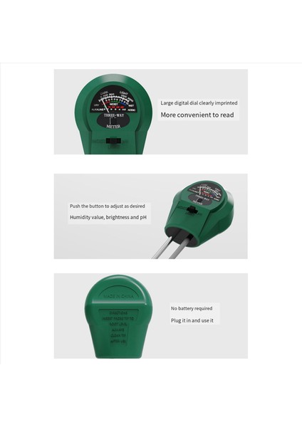 2x 3&#39 Ü 1 Arada Bitki Toprak Test Cihazı Toprak Nem Ölçer Ph Toprak Test Cihazı Işık Ölçer (Yurt Dışından) fırsatları