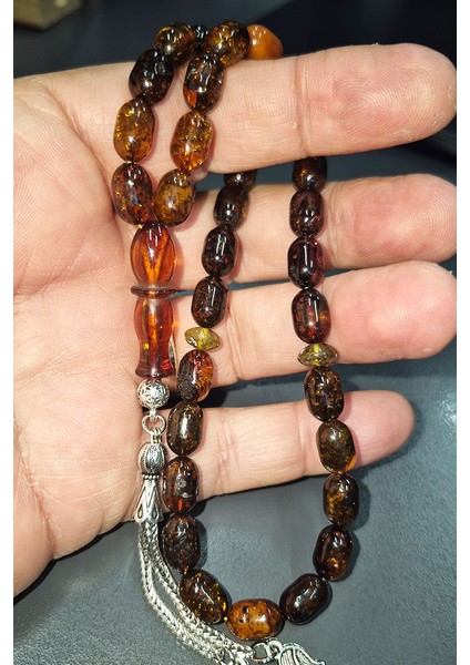 11X7MM Tek Parça Kayadan Damla Kehribar Tesbih fiyatları