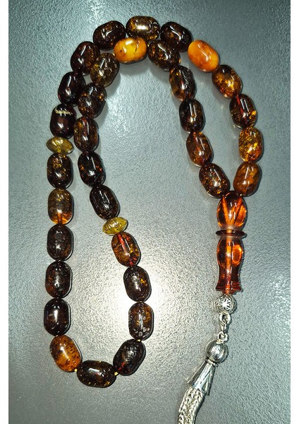 11X7MM Tek Parça Kayadan Damla Kehribar Tesbih modelleri