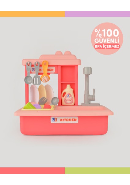 Pembe İnteraktif Lavabo Seti