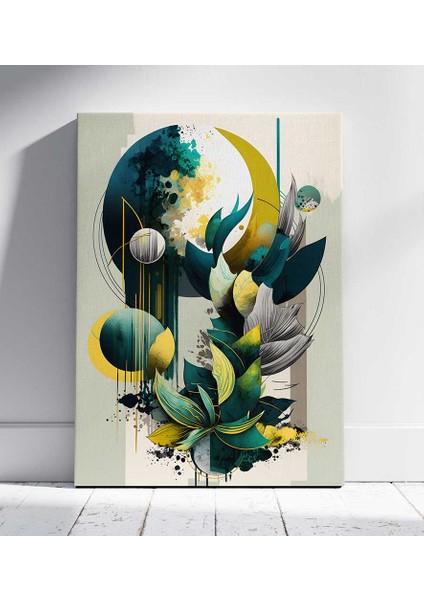 Ay Işığı Botanik Salon Oturma Odası Kanvas Tablo Duvar Resim