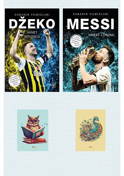 Dzeko - Messi - Sahanın Yıldızları - Parodi Yayınları - Not Defterli Seti