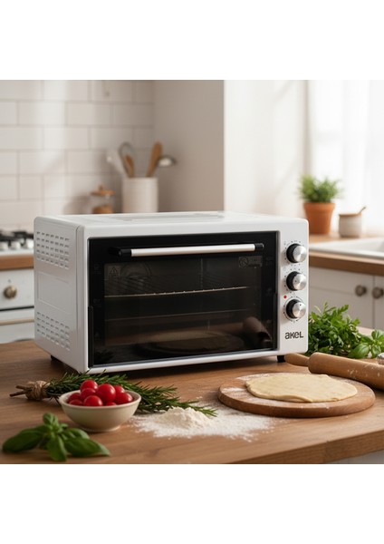 AF930L 45 Lt Gri Midi Fırın, İç Aydınlatmalı, Zaman Ayarlı, Izgara ve Fırın Fonksiyonlu, 2 Tepsi, 1 Tel Izgara