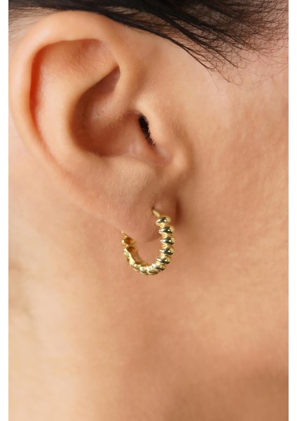 14 Ayar Altın Oval Toplu Halka Küpe indirimleri