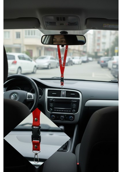 Türk Bayraklı Kırmızı Oto Ayna Askısı | Ayyıldızlı Araba Anahtarlığı İpi & Şık Araç İçi Aksesuar modelleri