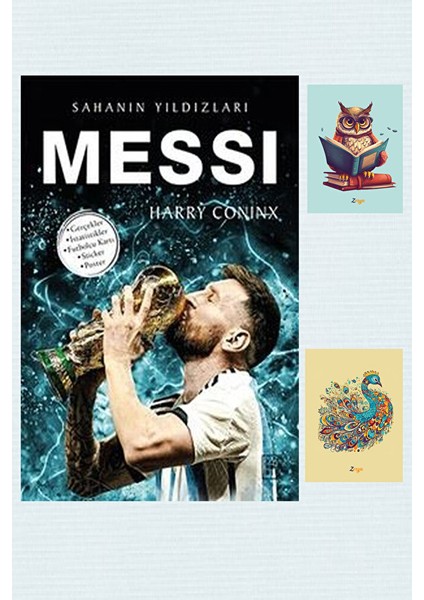 Messi - Sahanın Yıldızları - Harry Coninx - Parodi Yayınları - 9786258364774 - Not Defterli Seti