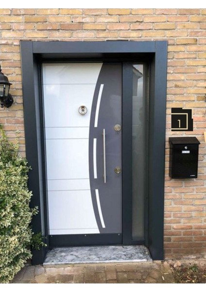 Siyah Gold Aynalı Pleksi Kare Daire Kapı Numarası No 23 fiyatları