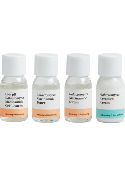 Galactomyces Niacinamide 4'lü Mini Kit | Kore Cilt Bakım Seti, Aydınlatıcı ve Bariyer Onarıcı modelleri