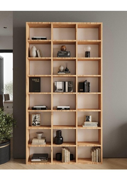 Zeynep 24 Raflı Çok Amaçlı Dolap - Kitaplık Atlantik Çam