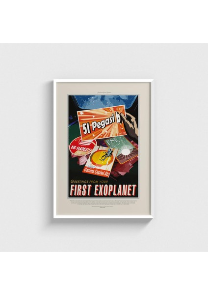 Nasa - Greetings From Your - First Exoplanet Çerçeveli Tablo Ev Oda Duvar Dekorasyonu