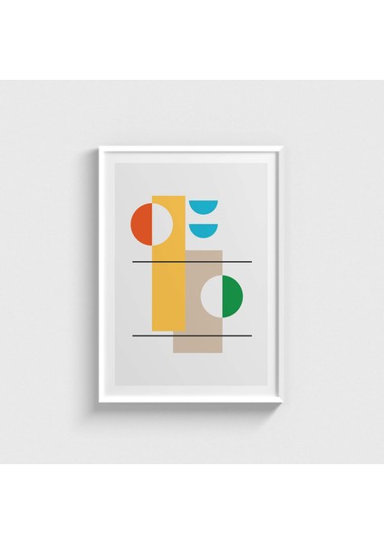 Geometry Rainbow 1 Çerçeveli Tablo Ev Oda Duvar Dekorasyonu