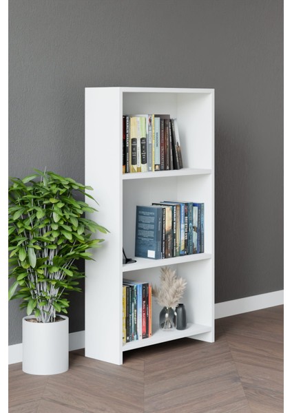 Yağmur 3 Raflı Çok Amaçlı Dolap - Kitaplık Beyaz fiyatları