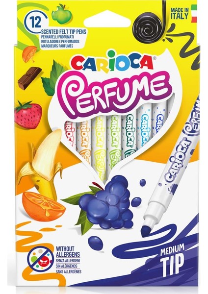 Kokulu Keçeli Boya Kalemi 12'li