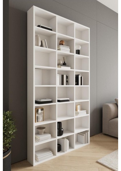 Zeynep 24 Raflı Çok Amaçlı Dolap - Kitaplık Beyaz fiyatları