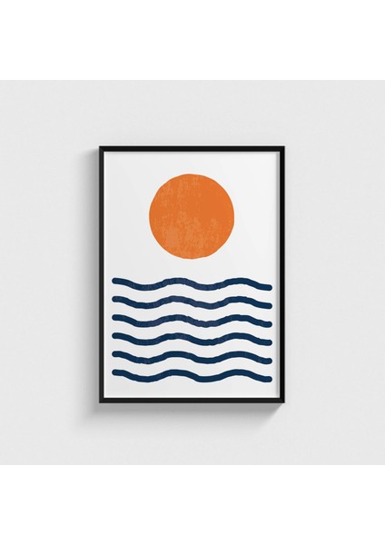 Sea And Sun 3 Çerçeveli Tablo Ev Oda Duvar Dekorasyonu
