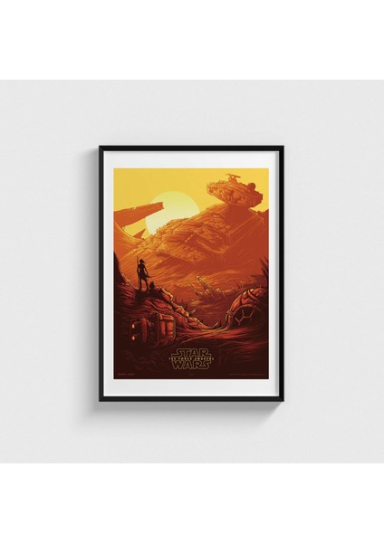 Star Wars The Force Awakens Iv Çerçeveli Tablo Ev Oda Duvar Dekorasyonu