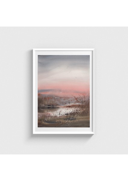 Swamp Çerçeveli Tablo Ev Oda Duvar Dekorasyonu