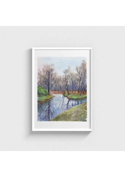 Forest Çerçeveli Tablo Ev Oda Duvar Dekorasyonu