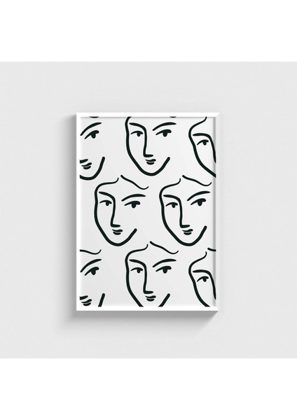 Woman Face Çerçeveli Tablo Ev Oda Duvar Dekorasyonu