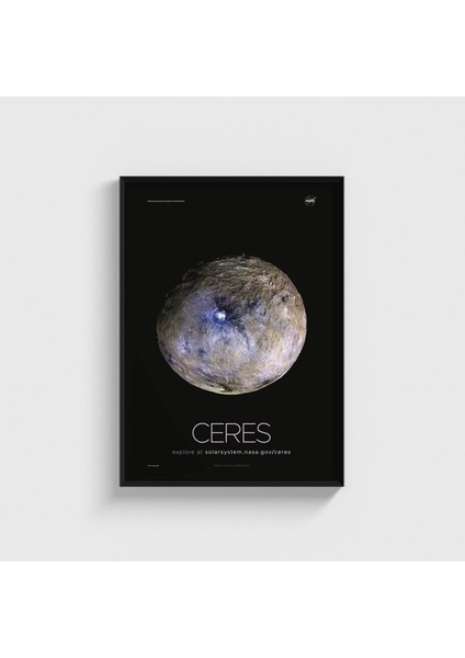 Nasa - Ceres Çerçeveli Tablo Ev Oda Duvar Dekorasyonu