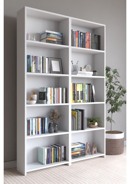 Musab 10 Raflı Çok Amaçlı Dolab - Kitaplık Beyaz fiyatları