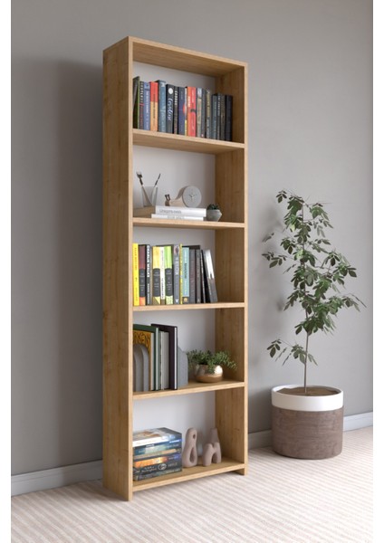 Nisa 5 Raflı Geniş Çok Amaçlı Dolap - Kitaplık Atlantik Çam fiyatları