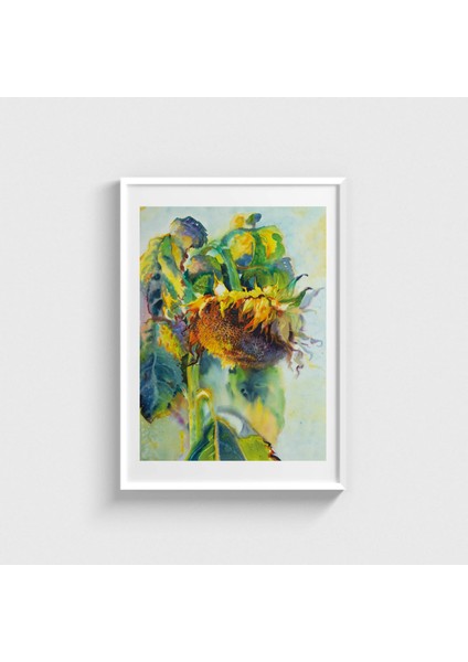 Sunflower Çerçeveli Tablo Ev Oda Duvar Dekorasyonu