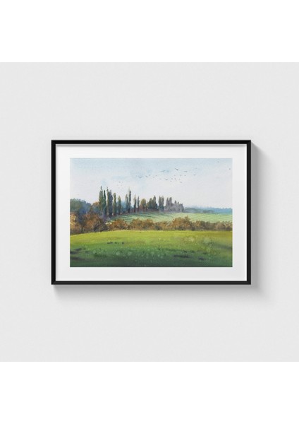 Field Çerçeveli Tablo Ev Oda Duvar Dekorasyonu