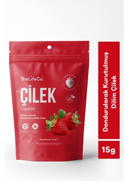 Freeze Dried - Dondurularak Kurutulmuş Dilim Çilek 15 G